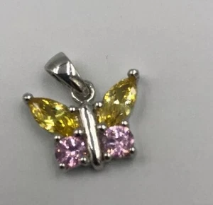 Lindo como puede ser! Colgante de plata de ley 925 circonita mariposa #243 - Imagen 1 de 12
