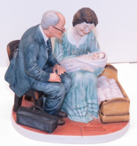 1981 Norman Rockwell "Cradle of Love" Porcelain Figurine