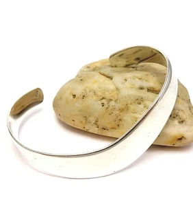 wunderbarer Armreif gebogen glänzend poliert Armspange Armschmuck 925er Silber - Bild 1 von 4