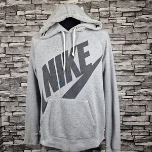 Nike Hoodie Mens Big Swoosh Logo Pull Over Sweatshirt, Grey, Large , - Picture 1 of 10