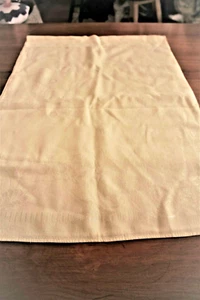 Tablecloth Vintage Buttery Yellow Roses Damask Cotton/Rayon 46X60 - Picture 1 of 2