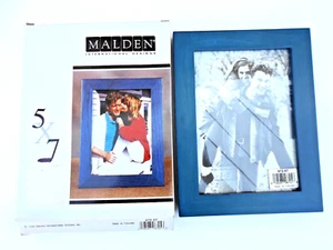 Malden  Solid Wood 5" x 7" Blue Picture Frame #672-57 - Picture 1 of 4