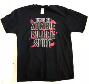 Camisa Jerzees This Is My Zombie Killing Jerzees Mezcla Pesada Talla L - Imagen 1 de 8