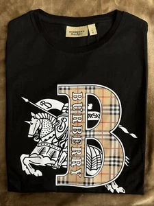 Burberry London England logo printed cotton T Shirt - Picture 1 of 4
