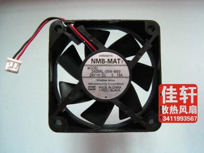 NMB 2406RL-05W-M50 fan 60*60*15mm 2pin 24V 0.18A - Image 1 of 2