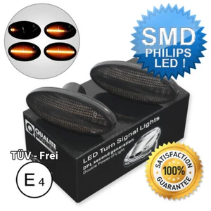 2x DYNAMISCHE LED BLINKER FÜR OPEL ASTRA CORSA B C MERIVA SEITENBLINKER SCHWARZ