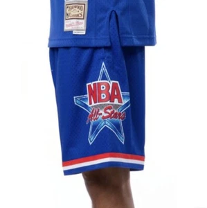 MITCHELL & NESS NBA HARDWOOD CLASSICS 1993 ALL-STAR SWINGMAN GAME SHORTS BLUE M - Picture 1 of 5