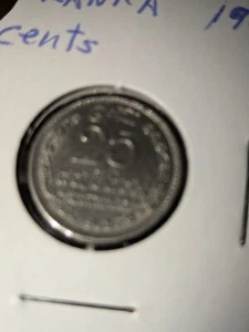 1965 Ceylon Sri Lanka 25 Cents - Picture 1 of 2