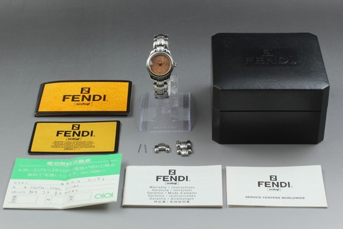 [Exc+5 Box] Orologio al quarzo donna FENDI 210L oro rosa numeri romani dal GIAPPONE