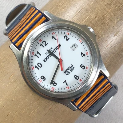 Timex Expedition Women Field Indiglo Date Nylon Quartz Analog 38mm Watch 7 1/2" Foto 1 de 4
