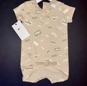 Nike Baby New Born One Piece Beige, & White - Picture 1 of 2