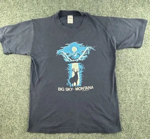 Vintage 80s Big Sky Montana Single Stitch T Shirt Size Medium Made In USA (j) - Bild 1 von 8