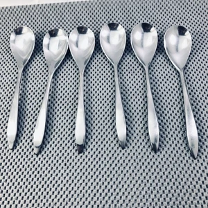 Oxford Hall LIBRA Pattern Stainless Steel Soup Spoons 7 13/16" MCM 6 Lot - Picture 1 of 5