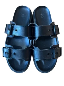 Sandalias de plataforma gruesas negras Madden NYC con hebilla plantilla talla 8 Y2K - Imagen 1 de 9
