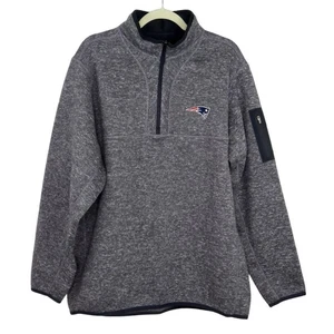 Antigua New England Patriots Quarter Zip Pullover Giacca Pile Uomo XL - Foto 1 di 7