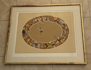 RARE Vintage David Sharir "Endless Parade" Lithograph /100 Signed Framed Art - Picture 1 of 4