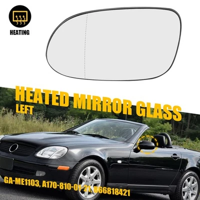 For Mercedes-Benz CLK320 CLK430 Rearview Mirror Glass w/Backing Heated Driver - Image 1 of 4