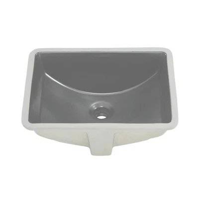 Fregadero de baño Swiss Madison Plaisir 18,5" rectangular de cerámica para montaje inferior mate Foto 1 de 4