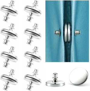 Yatinkim 9 Pairs Magnetic Curtain Closure Magnets Curtains Buckle Clips Weigh... - Picture 1 of 11