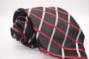 Donald J. Trump Signature Collection Silk Tie Mens Necktie Black Red Silver - Picture 1 of 10