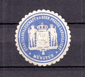 424005/ Siegelmarke – Staatsanwaltschaft b. d. Koen. Preuss. Landgericht Münster - Picture 1 of 1