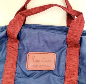 Vintage 80’s Pierre Cardin Navy & Maroon Travel Bag - Picture 1 of 9