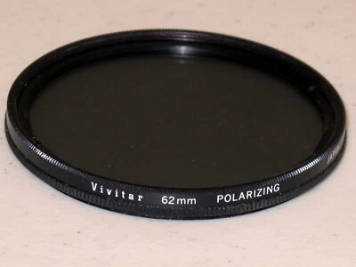 62mm Vivitar Polarizer Ultra Slim (Linear Polarizing Filter) Excellent #62802st2 - Image 1 of 2