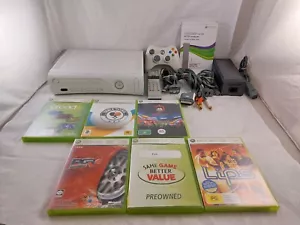 Microsoft Xbox 360 Console Bundle Lot Pal With Controller + Games - Picture 1 of 24