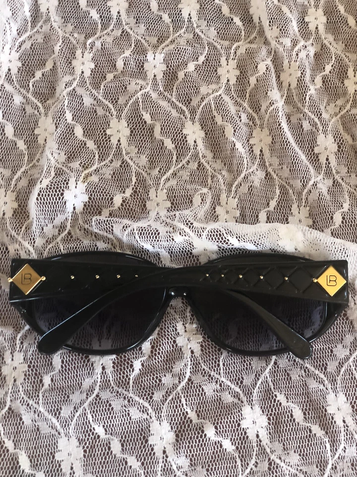 Gafas de sol vintage para mujer Laura Biagiotti ~ 59613 estampado de piel de serpiente/marcos negros Foto 1 de 1