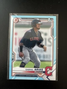 2021 Bowman Prospects Sky Blue #BP89 Gabriel Arias Guardians - Bild 1 von 2