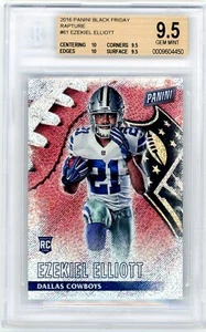 EZEKIEL ELLIOTT 2016 Panini Black Friday RAPTURE RC 08/10 BGS 9,5 GEMA COMO NUEVO - Imagen 1 de 3