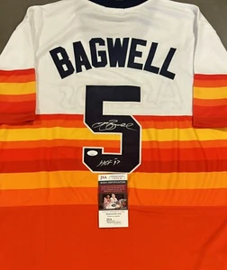 Jeff Bagwell Houston Astros Autographed Jersey With Inscription JSA Certified - Picture 1 of 3