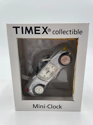 Timex Car Quartz Collectible Mini Clock Silver Porsche Car New Sealed - Image 1 of 4