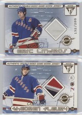 2001 Pacific Private Stock Titanium Variation Eric Lindros Theoren Fleury Patch