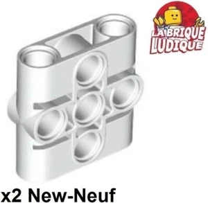 Lego Technic 2x Pin Connector Block eckig Square Liftarm 1x3x3 weiß/white 39793 - Bild 1 von 1