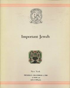 CHRISTIE'S IMPORTANT JEWELS Boucheron Cartier Auction Catalog 1980 - Imagen 1 de 1