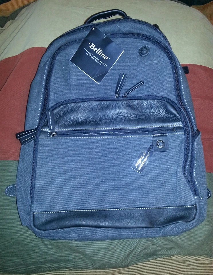 bellino cuero noble 17" funda acolchada ordenador/notebook/tablet mochila G6617 Foto 1 de 3