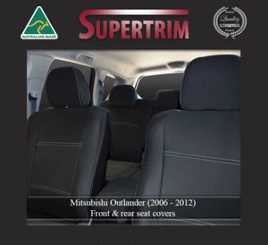 Seat Cover Mitsubishi Outlander Front FB+MP & Rear Waterproof Premium Neoprene - Picture 1 of 12