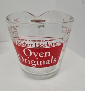 Horno de vidrio jarra de 2 tazas Anchor Hocking originales vintage - Imagen 1 de 7