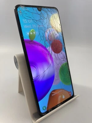 Samsung Galaxy A41 Black Unlocked Dual Sim 64GB 6.1" Android Smartphone Cracked - Image 1 of 4