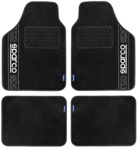 Set 4 tappetini neri per auto Sparco in moquette - Foto 1 di 6