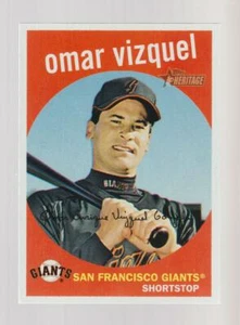 2008 Topps Heritage #52 Omar Vizquel card Cleveland Indians - Picture 1 of 1
