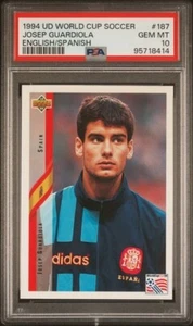 1994 UPPER DECK UD WORLD CUP SOCCER BASE #187 JOSEP GUARDIOLA PSA 10 GEM MT - Picture 1 of 2