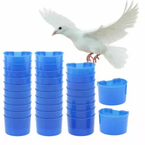 10/20 Stück Tasse hängend Wasser Futter Käfig Tassen Geflügel Wildvögel Kaninchen Huhn USA - Bild 1 von 26
