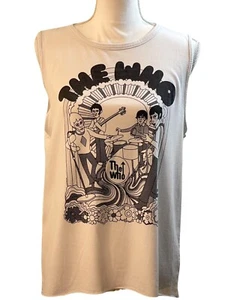 BRAVADO The Who Sleeveless Shirt Slashed Lattice Back Women’s Size XL - Picture 1 of 9