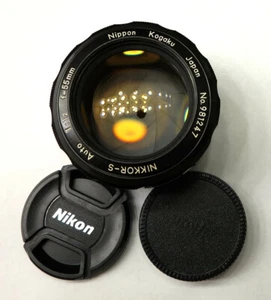 ✅Serviced✅ Nikon Nikkor-S Auto NKJ 55mm F1.2 pre-AI Fast Prime Lens 981247 - Afbeelding 1 van 5