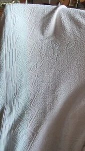 großes altes Badehandtuch,gemustert, VINTAGE RETRO,gebraucht sehr gut erhalten - Bild 1 von 3