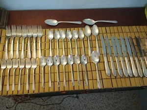 Vintage Wm. Rogers Mfg. Priscilla Lady Anne Besteck 41 Teile Versilbert Silber - Bild 1 von 9