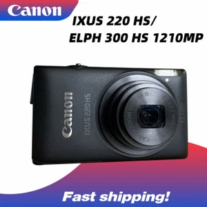 Canon IXUS 220 HS/ELPH 300 HS 12.1MP Compact type Vintage Digital Camera Black - Picture 1 of 13