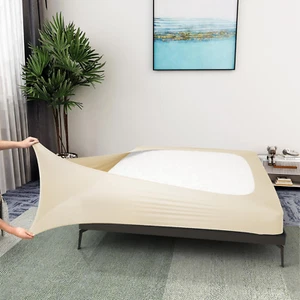 Box Spring Cover King/Cal King Size - Jersey Knit & Stretchy Wrap Around 4 Sides - Picture 1 of 6